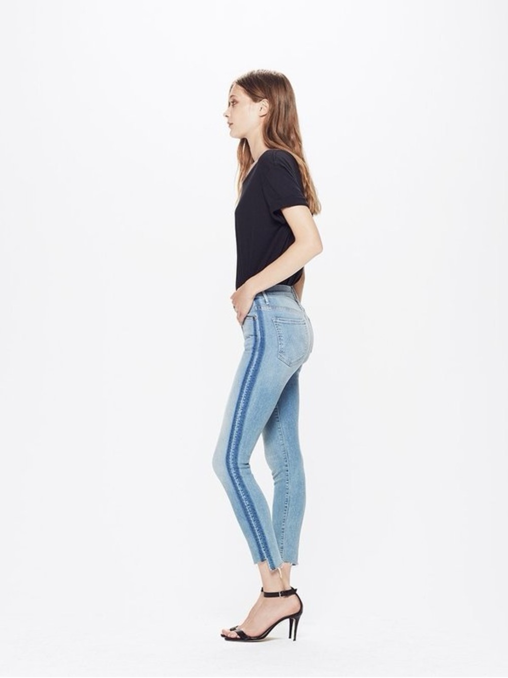 Mother Denim side stripe skinny jean